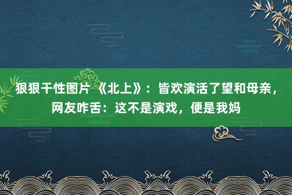 狠狠干性图片 《北上》：皆欢演活了望和母亲，网友咋舌：这不是演戏，便是我妈